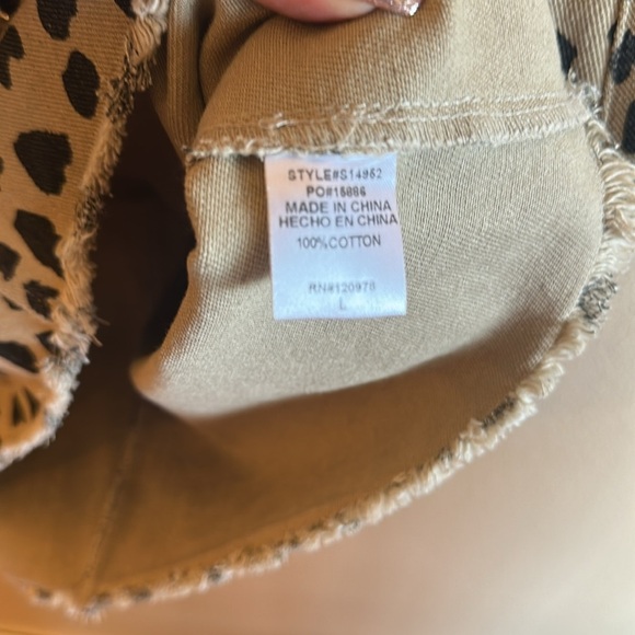 The Nines Cheetah Print Mini Skirt Size Large Stone Black High Waisted - Picture 9 of 12